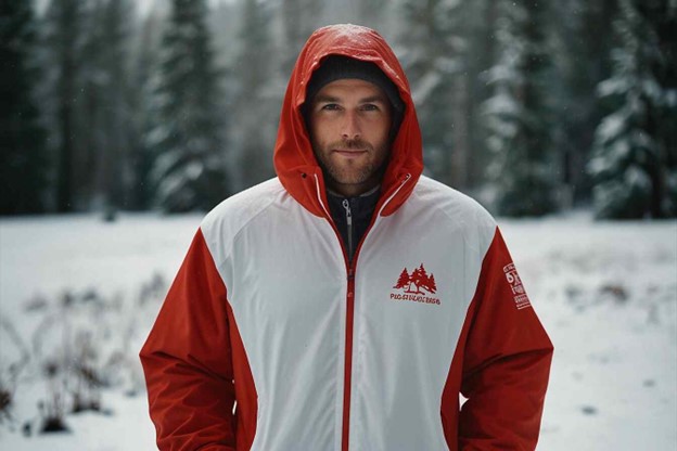 Red And White Windbreaker
