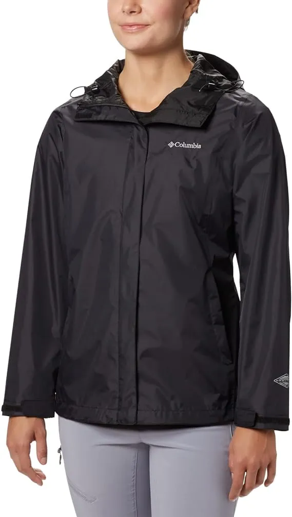 Black Windbreaker Jacket with Hood
