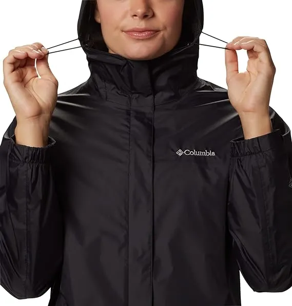 Black Windbreaker Jacket with Hood
