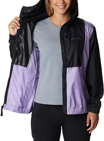 Black and purple windbreaker