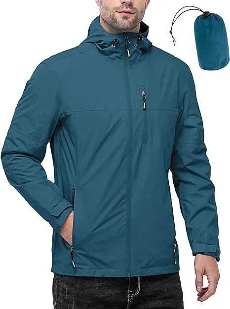 men's waterproof windbreaker with hood