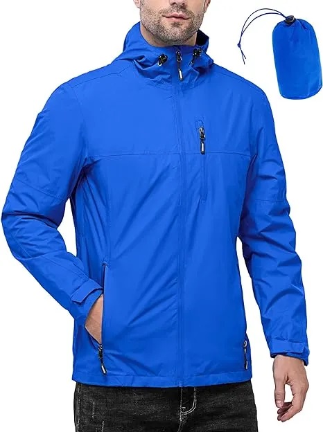 men's waterproof windbreaker with hood